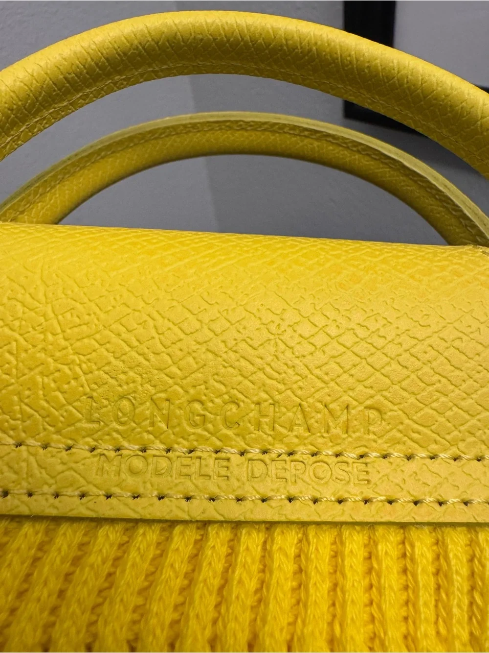 Longchamp Le Pliage Filet Dip Dye Knit Shoulder Bag - Picture 9 of 9